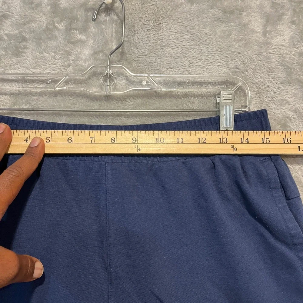 Member's Mark Luxe Short Men M Blue Athletic Knit Zipper Pocket C31318